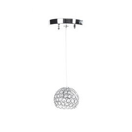 CANDIL METÁLICO CROMO GLOBO CHICO LED 1 LUZ-TodoenunSitio-GAMALUX