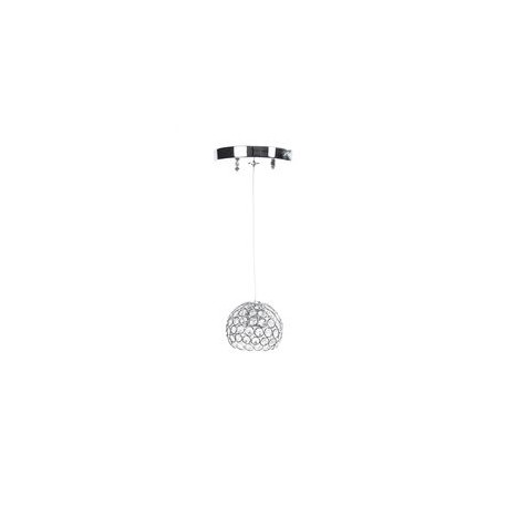 CANDIL METÁLICO CROMO GLOBO CHICO LED 1 LUZ-TodoenunSitio-GAMALUX
