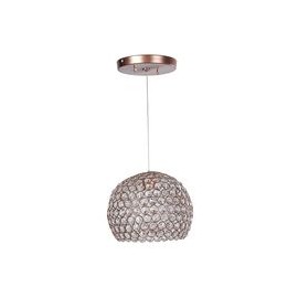 CANDIL METÁLICO LED GLOBO ORO ROSADO GRANDE 1 LUZ-TodoenunSitio-GAMALUX