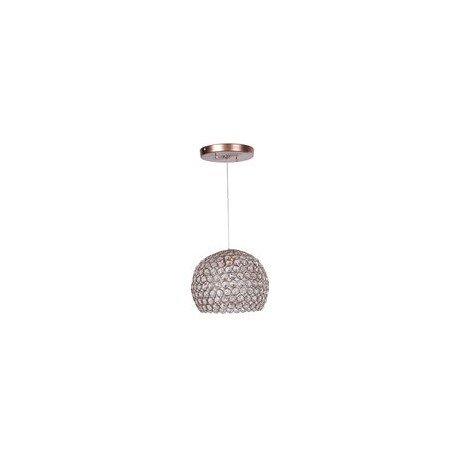 CANDIL METÁLICO LED GLOBO ORO ROSADO GRANDE 1 LUZ-TodoenunSitio-GAMALUX