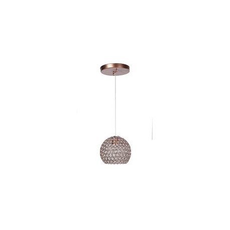 CANDIL METÁLICO LED GLOBO ORO ROSADO MEDIANO 1 LUZ-TodoenunSitio-GAMALUX