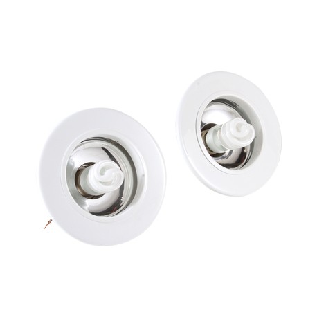 LÁMPARA DECORATIVA PARA TECHO/EMPOTRABLE DIRIGIBLE DE 8 CENTÍMETROS BLANCO ADESI 2 PIEZAS-TodoenunSitio-ADESI PRO