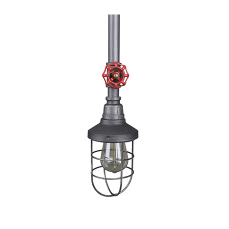 COLGANTE DE 1 LUZ 60 WATTS GRIS HAMPTON BAY-TodoenunSitio-HAMPTON BAY