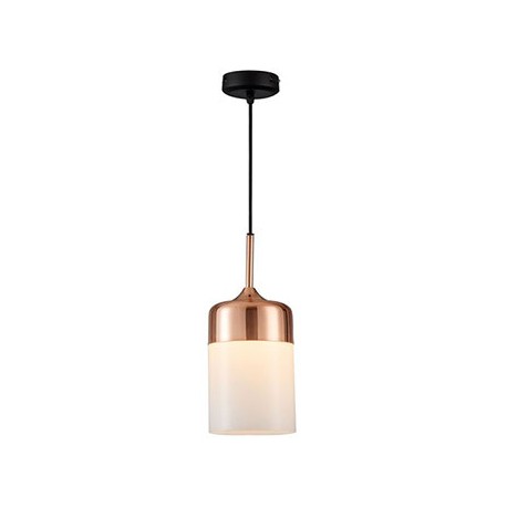 LÁMPARA COLGANTE DE METAL Y VIDRIO 1 LUZ-TodoenunSitio-DECOR LIVING