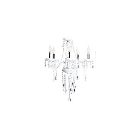 CANDIL DE CRISTAL BLANCO PALACE LED 5 LUCES-TodoenunSitio-GAMALUX