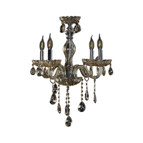 CANDIL DE CRISTAL AMBAR PALACE LED 4 LUCES-TodoenunSitio-GAMALUX