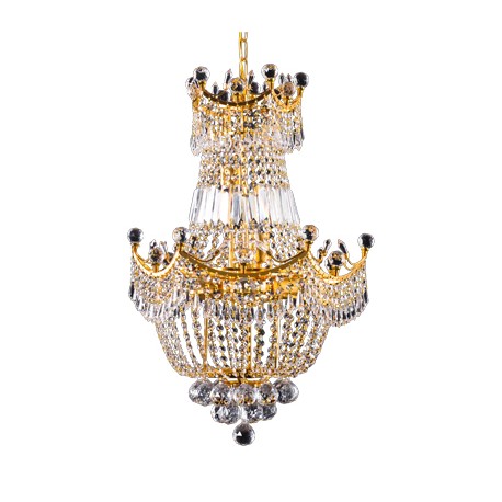 CANDIL METÁLICO DORADO IMPERIO LED 6 LUCES-TodoenunSitio-GAMALUX