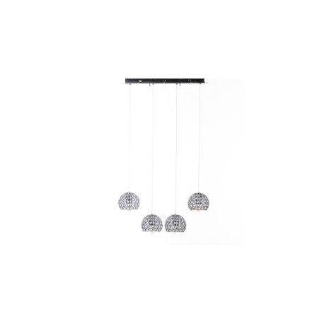 CANDIL METÁLICO CROMO GLOBO CHICO LED 4 LUCES-TodoenunSitio-GAMALUX