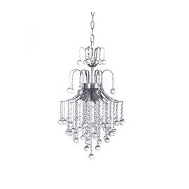 CANDIL DE CRISTAL CROMO EUROPA VENECIA LED 3 LUCES-TodoenunSitio-GAMALUX