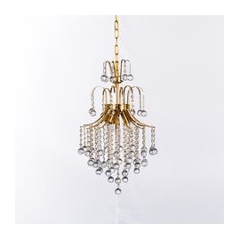 CANDIL DE CRISTAL DORADO EUROPA VENECIA LED 3 LUCES-TodoenunSitio-GAMALUX