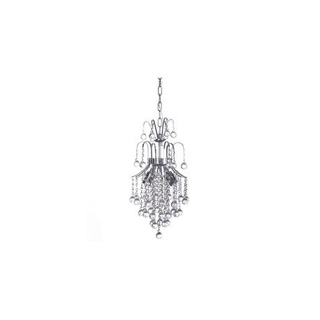 CANDIL DE CRISTAL CROMO EUROPA VENECIA LED 2 LUCES-TodoenunSitio-GAMALUX