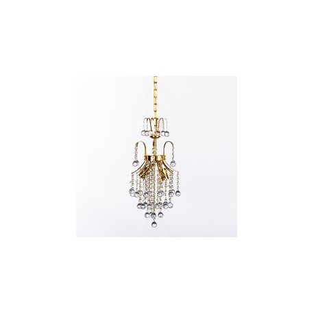 CANDIL DE CRISTAL DORADO EUROPA VENECIA LED 2 LUCES-TodoenunSitio-GAMALUX
