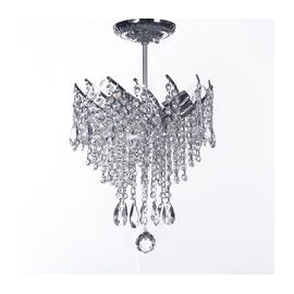 CANDIL DE CRISTAL CROMO EUROPA FLORENCIA LED 3 LUCES-TodoenunSitio-GAMALUX