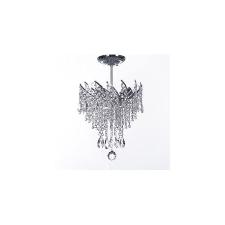 CANDIL DE CRISTAL CROMO EUROPA FLORENCIA LED 3 LUCES-TodoenunSitio-GAMALUX