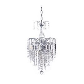CANDIL DE CRISTAL CROMO EUROPA MILAN LED 3 LUCES-TodoenunSitio-GAMALUX