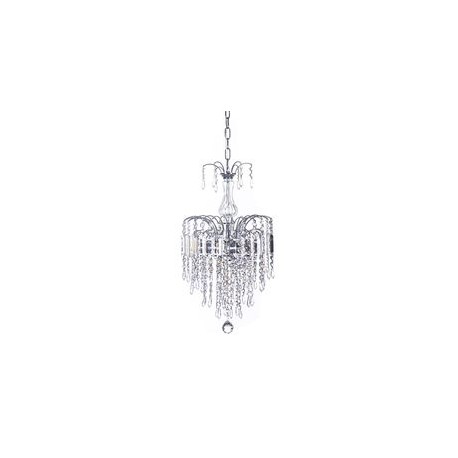 CANDIL DE CRISTAL CROMO EUROPA MILAN LED 3 LUCES-TodoenunSitio-GAMALUX