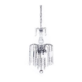 CANDIL DE CRISTAL CROMO EUROPA MILAN LED 3 LUCES-TodoenunSitio-GAMALUX
