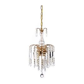 CANDIL DE CRISTAL DORADO EUROPA MILAN LED 3 LUCES-TodoenunSitio-GAMALUX
