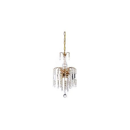 CANDIL DE CRISTAL DORADO EUROPA MILAN LED 3 LUCES-TodoenunSitio-GAMALUX
