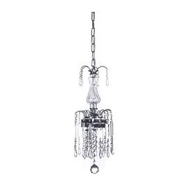 CANDIL DE CRISTAL CROMO EUROPA MILAN LED 2 LUCES-TodoenunSitio-GAMALUX