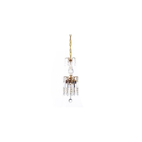 CANDIL DE CRISTAL EUROPA MILAN DORADO LED 2 LUCES-TodoenunSitio-GAMALUX