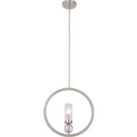 COLGANTE REDONDO CON 1 LUZ NÍQUEL CEPILLADO-TodoenunSitio-DECOR LIVING