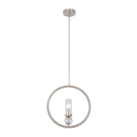 COLGANTE REDONDO CON 1 LUZ NÍQUEL CEPILLADO-TodoenunSitio-DECOR LIVING