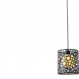 COLGANTE CILINDRICO 1 LUZ NEGRO-TodoenunSitio-DECOR LIVING
