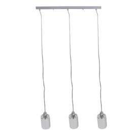 LÁMPARA/COLGANTE TRIPLE DANTE 120 WATTS PLATA INKANDIA-TodoenunSitio-Inkandia