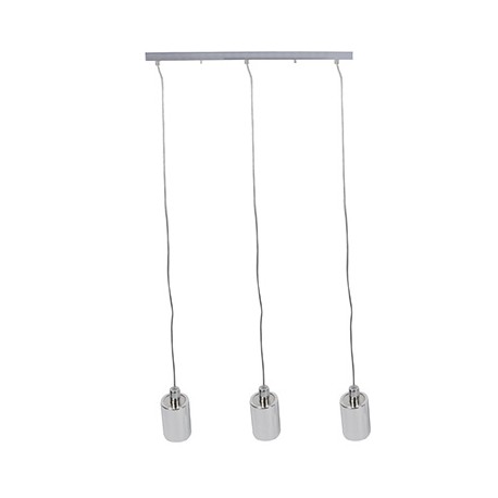LÁMPARA/COLGANTE TRIPLE DANTE 120 WATTS PLATA INKANDIA-TodoenunSitio-Inkandia
