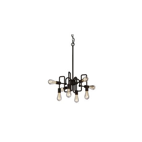 LUZ COLGANTE 8 LUCES METAL-TodoenunSitio-ALSY