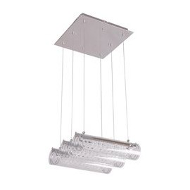 COLGANTE LED 3L CROMO Y VIDRIO TRANSPARENTE-TodoenunSitio-ARTELUCE
