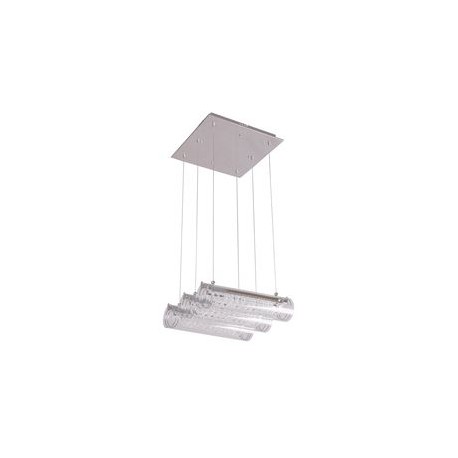 COLGANTE LED 3L CROMO Y VIDRIO TRANSPARENTE-TodoenunSitio-ARTELUCE