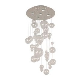 LUMINARIO COLGANTE 5L GU10 CROMO/VIDRIO-TodoenunSitio-ARTÍSTICA