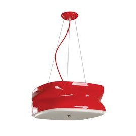 COLGANTE EN POLIRESINA ROJO Y BLANCO 3 L-TodoenunSitio-ARTELUCE