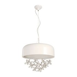 COLGANTE LED BLANCO 9 LUCES CON CRISTALES-TodoenunSitio-ARTELUCE