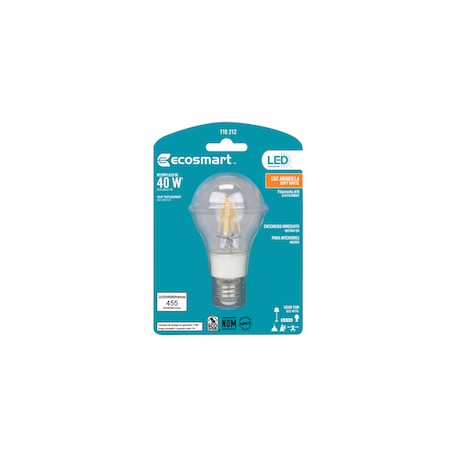 FOCO LED FILAMENTO A19 GREEN INTELLIGIENCE 5W LUZ CÁLIDA-TodoenunSitio-ECOSMART