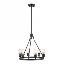 CANDÍL VINTAGE NEGRO 6 LUCES-TodoenunSitio-BELAIR LIGHTING