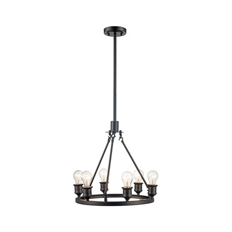 CANDÍL VINTAGE NEGRO 6 LUCES-TodoenunSitio-BELAIR LIGHTING