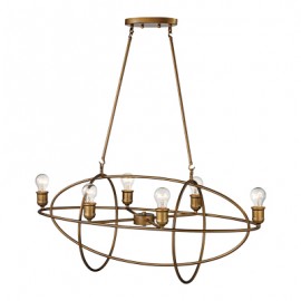 CANDIL TRANSICIONAL DORADO 6 LUCES-TodoenunSitio-BELAIR LIGHTING