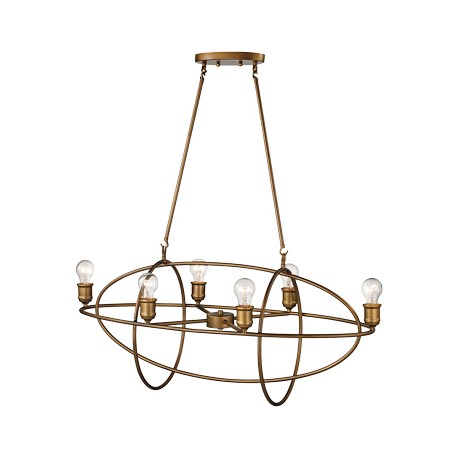 CANDIL TRANSICIONAL DORADO 6 LUCES-TodoenunSitio-BELAIR LIGHTING