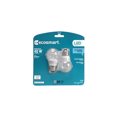 FOCO LED MINI GLOBO ECOSMART 5W LUZ FRÍA 2 PIEZAS-TodoenunSitio-ECOSMART