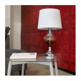 LÁMPARA DE MESA LENA MORADA Y BLANCO-TodoenunSitio-MIL LUCES