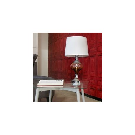 LÁMPARA DE MESA LENA MORADA Y BLANCO-TodoenunSitio-MIL LUCES