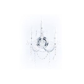 ARBOTANTE DE CRISTAL CROMO MA THERESA LED 3 LUCES 30 CM-TodoenunSitio-GAMALUX