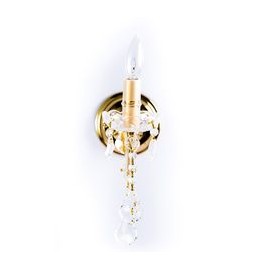 ARBOTANTE DE CRISTAL DORADO MA THERESA LED 1 LUZ 28 CM-TodoenunSitio-GAMALUX