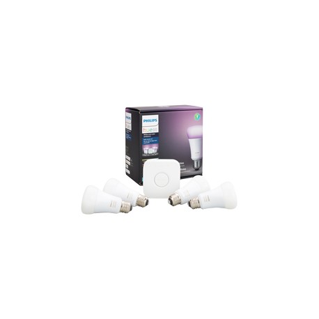 KIT ILUMINACIÓN HUE BLANCO Y COLOR 4 PIEZAS-TodoenunSitio-PHILIPS