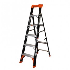 ESCALERA CROSS STEP 2 EN 1 DE FIBRA DE VIDRIO 161 CM CON 5 PELDAÑOS-TodoenunSitio-CUPRUM