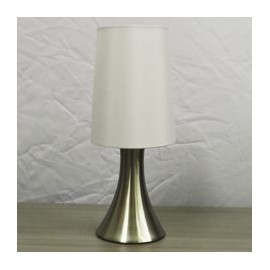 LÁMPARA DE MESA KENJI TÁCTIL SATÍN Y BLANCO-TodoenunSitio-MIL LUCES