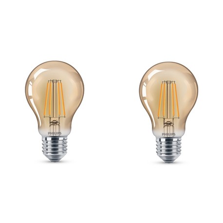 FOCO LED FILAMENTO A60 35 W LUZ CÁLIDA 2 PIEZAS-TodoenunSitio-PHILIPS